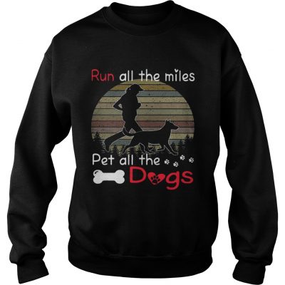 Run all the miles pet all the dogs retro Sweater