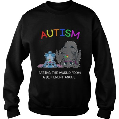 Stitch and Toothless Autism seeing the world from a different angle Sweater