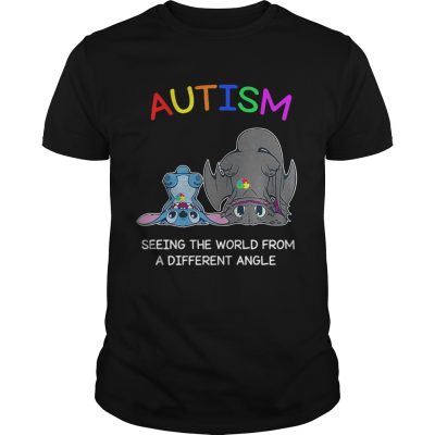 Stitch and Toothless Autism seeing the world from a different angle Unisex Shirt