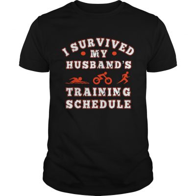 Triathlon I survived my husbands training schedule Unisex Shirt
