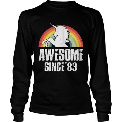 Unicorn awesome since83 retro Longsleeve Tee