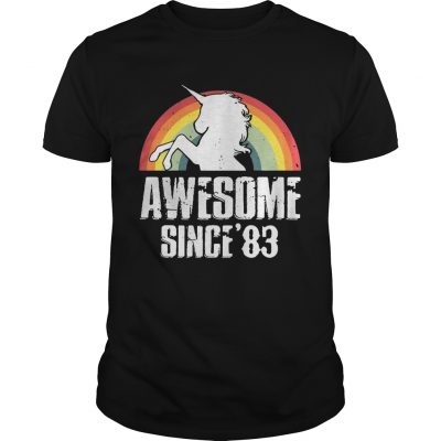Unicorn awesome since83 retro Unisex Shrit