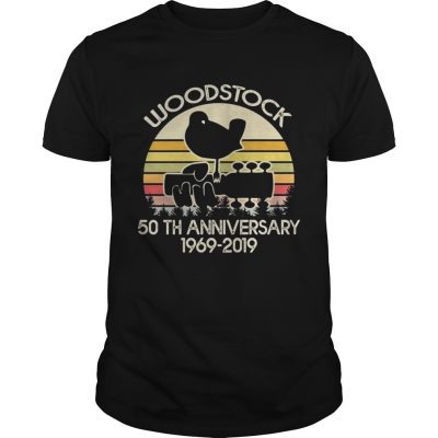 50th Anniversary 19692019 Woodstock Music vintage Ladies Tee
