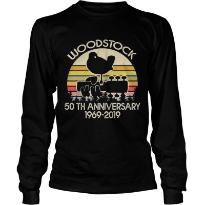 50th Anniversary 19692019 Woodstock Music vintage Longsleeve Tee
