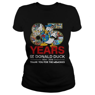 85 Years Of Donald Duck Thank you the Memories Ladies Tee