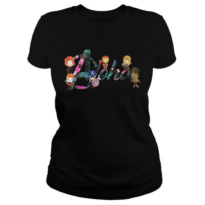 Ahola Avengers Endgame characters chibi Ladies Tee