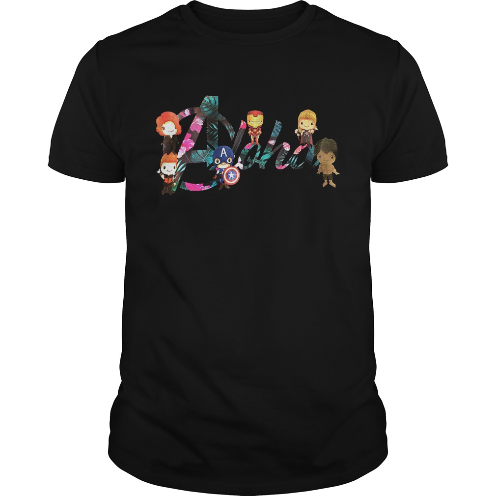 Ahola Avengers Endgame characters chibi shirt