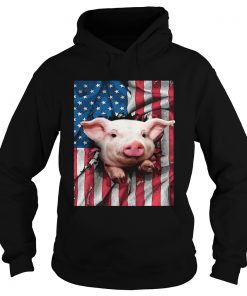 American Flag Pig Hoodie