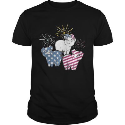 American Flag Pigs For Independence Day Funny Unisex Shirt