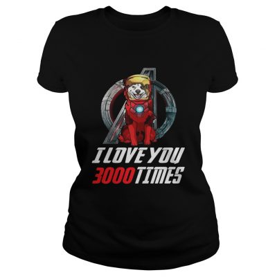 Australian Shepherd Aussie I love you 3000 times Marvel Avengers Endgame Ladies Tee