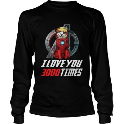 Australian Shepherd Aussie I love you 3000 times Marvel Avengers Endgame Longsleeve Tee