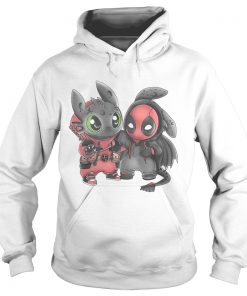 Baby Toothless and Deadpool Hoodie