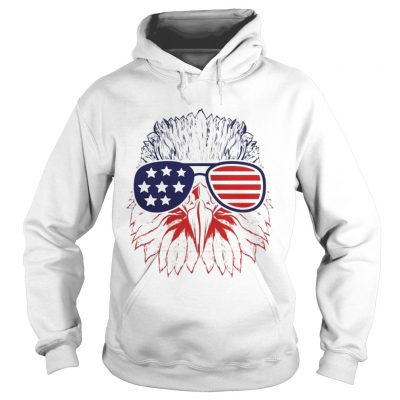 Bald Eagle American Flag Aviator Glasses Hoodie