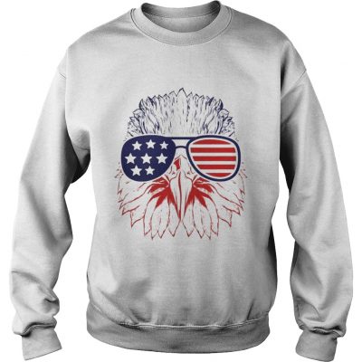 Bald Eagle American Flag Aviator Glasses Sweatshirt