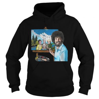 Bob Ross painting the golden girl Hoodie