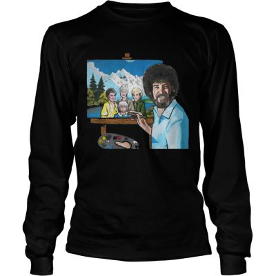 Bob Ross painting the golden girl Longsleeve Tee