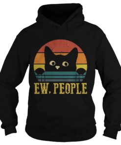 Cat ew people vintage sunset Hoodie
