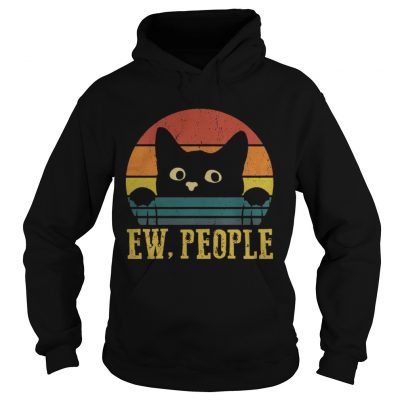 Cat ew people vintage sunset Hoodie