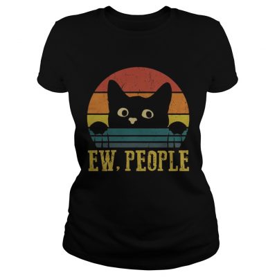 Cat ew people vintage sunset Ladies tee