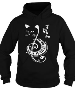 Cat treble clef love music Hoodie