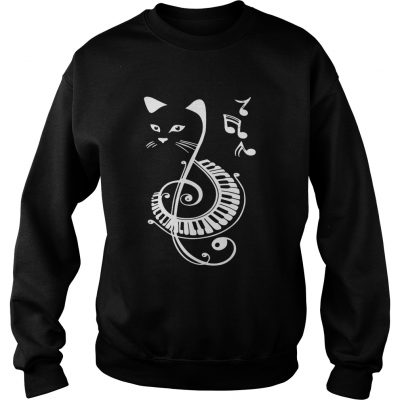 Cat treble clef love music Sweater