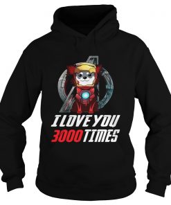 Chihuahua I love you 3000 times Marvel Avengers Endgame Hoodie