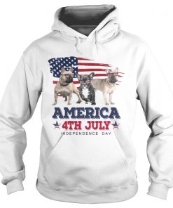 Cool French Bulldog America 4th July Independence Day Hoodie