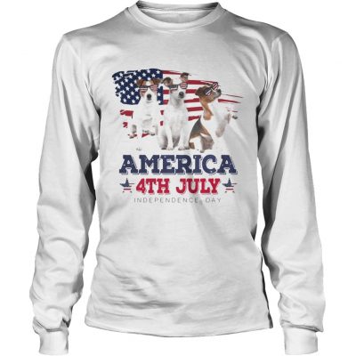 Cool Parson Russell America 4th July Independence Day Longsleeve Tee