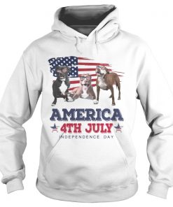 Cool Pit Bull America 4th July Independence Day Hoodie