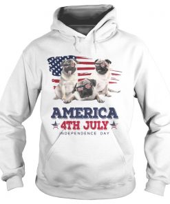 Cool Pug America 4th July Independence Day Hoodie