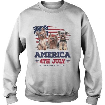 Cool Yorkshire Terrier America 4th July Independence Day sweatshirt