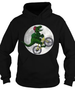 Dinosaurs Ride Bicycles On The Moon Hoodie