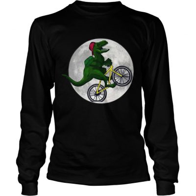 Dinosaurs Ride Bicycles On The Moon Longsleeve Tee