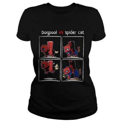 Dogpool and Spider Cat Deadpool and Spiderman Ladies Tee