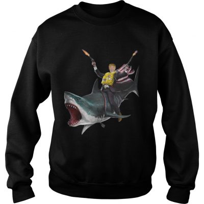 Donald Trump riding shark Independence Day 4th of July Sweater