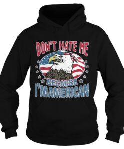 Dont Hate Me American Bald Eagle Wearing Us Flag Bandanna Hoodie