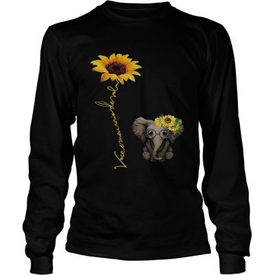Elefanta girassol vocmeu raio de sol camisa Longsleeve Tee