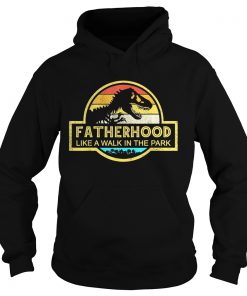 Fatherhood Like A Walk In The Park Sunset Retro Hoodie