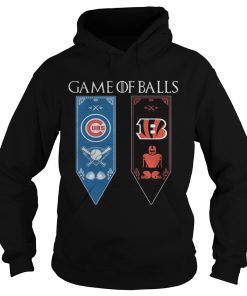 Game of Thrones game of balls Chicago Cubs and Cincinnati Bengals Hoodie