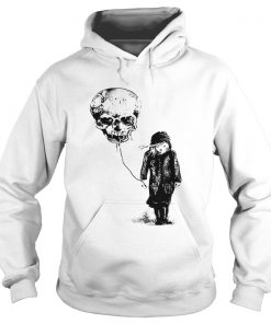 Girl with skull balloon Hoodie