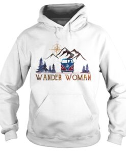 Hippie car wander woman Compass Hiking Hoodie