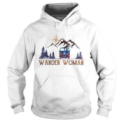 Hippie car wander woman Compass Hiking Hoodie
