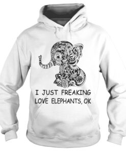 I just freaking love elephants ok Hoodie
