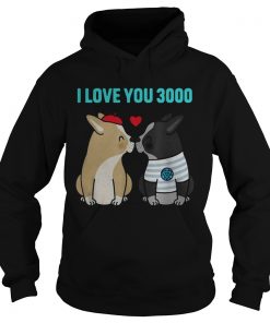 I love you 3000 Bulldog kiss Hoodie