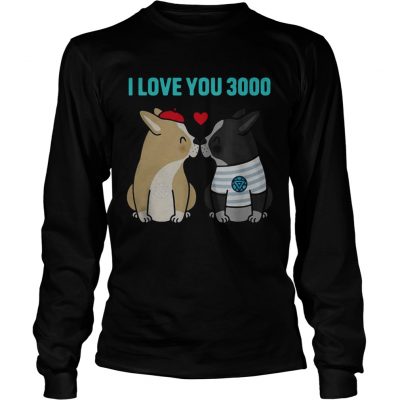 I love you 3000 Bulldog kiss Longsleeve Tee
