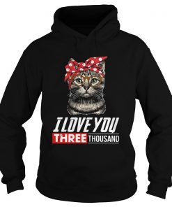 I love you three thousand cool cat with glasses Hoodie
