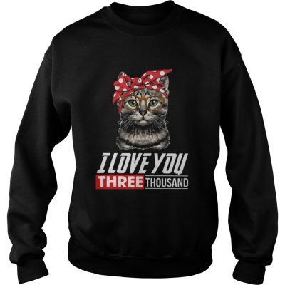 I love you three thousand cool cat with glasses Sweater