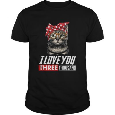 I love you three thousand cool cat with glasses Unisex Shirt