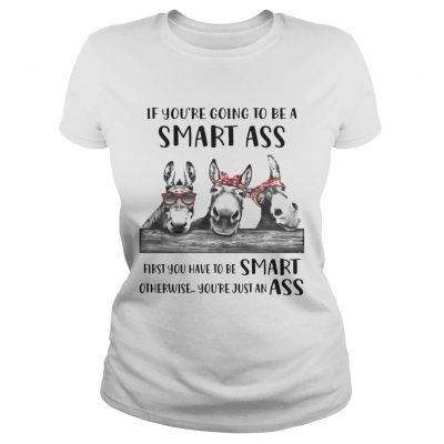 If Youre Going To Be A Smart Ass Donkey Ladies tee
