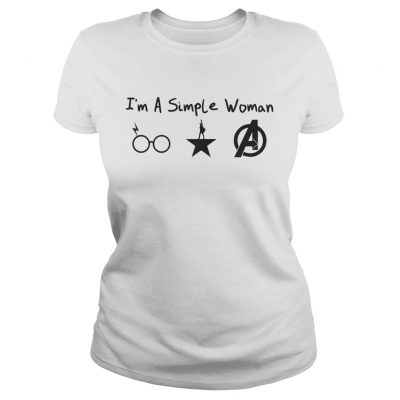 Im A Simple Woman Harry Potter Hamilton Avengers Ladies Tee